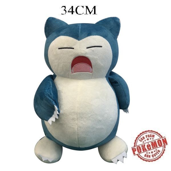  Thú bông Pokemon Snorlax - Kabigon 34cm - Đồ chơi Pokemon chính hãng 