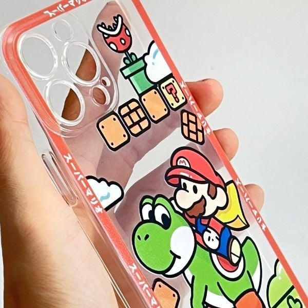 Case ốp cho iPhone 13 Pro Pro Max hình Super Mario Yoshi