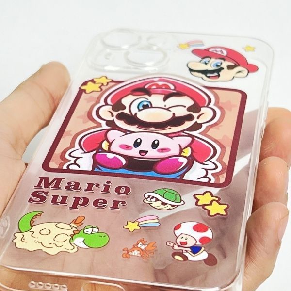  Ốp lưng cho iPhone 13/Pro/Pro Max hình game Super Mario Kirby 