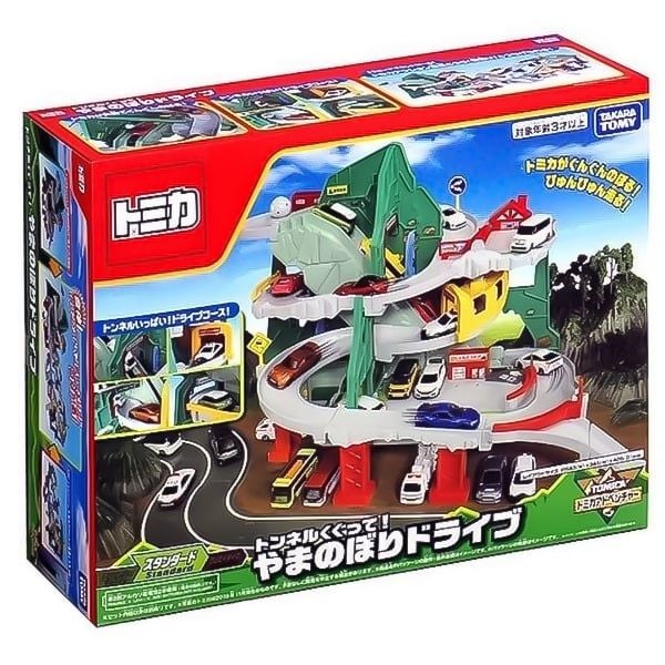 Tomica World Adventure Mountain Driving - Go Through the Tunnel! Drive up the Mountain