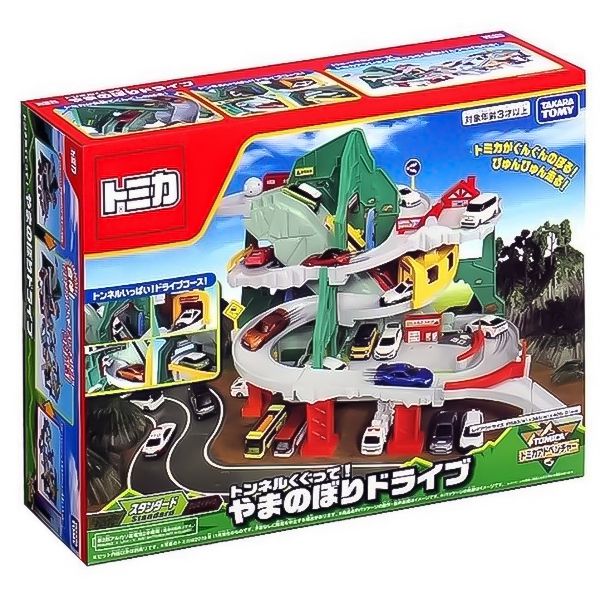  Tomica World Adventure Mountain Driving - Go Through the Tunnel! Drive up the Mountain 