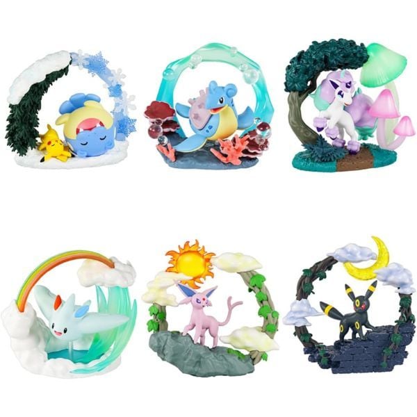 Mô hình Pokemon Circular Diorama Collection Re-Ment Blind Box hộp mù ngãu nhiên đẹp mắt màu sắc dễ thương mua làm quà tặng trang trí trưng bày sưu tầm