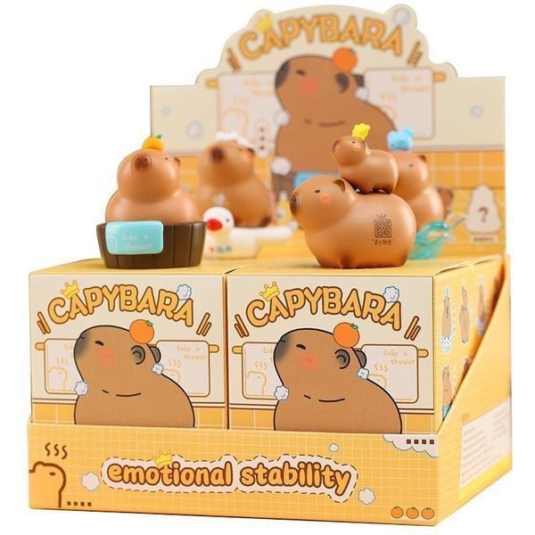 Mô hình Capybara Emotional Stability Blind Box hộp mù ngãu nhiên đẹp mắt  màu sắc tươi sáng trang trí trưng bày góc học tập bàn làm việc