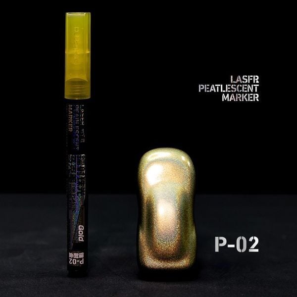 Bút sơn mô hình Oil Based Laser Pearlescent Marker Hobby Mio - P-02 Gold lên màu đẹp mắt chất lượng tốt chính hãng giá rẻ mua custom gundam mô hình nhựa