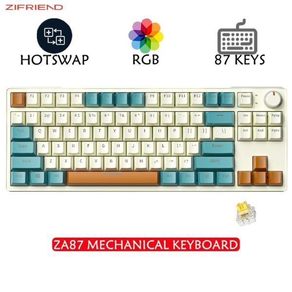  Bàn phím cơ có dây Zifriend ZA87 Time Machine Hot Swap 