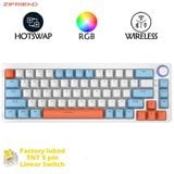 Bàn phím cơ Zifriend ZA68 Pro Orange Blue Hot Swap 