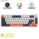  Bàn phím cơ Zifriend ZA68 Pro White Night Crown Hot Swap 