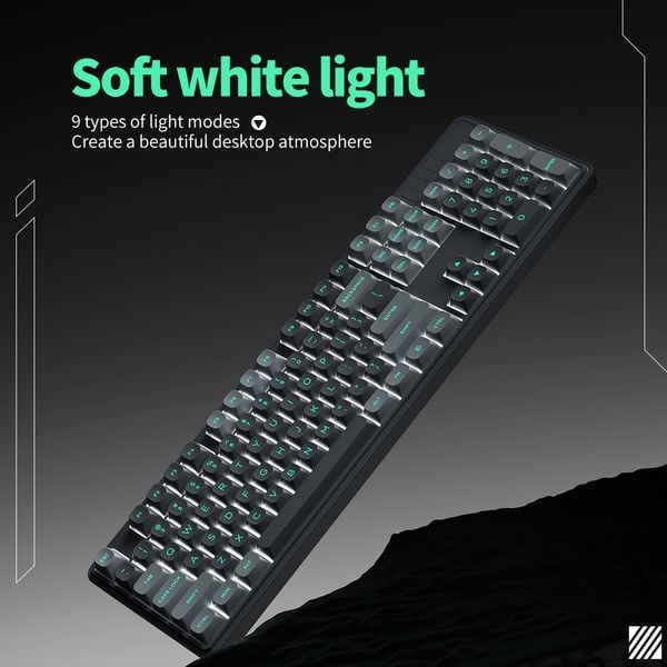  Bàn phím cơ có dây Zifriend ZT104 Black Grey Hot Swap 