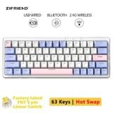  Bàn phím cơ Zifriend ZA63 Pro Purple Hot Swap 