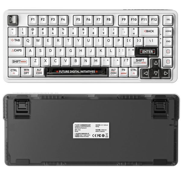  Bàn phím cơ có dây Zifriend ZT82 White Hot Swap 