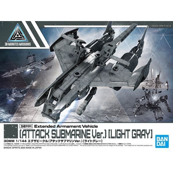 EXA Vehicle Attack Submarine Ver. Light Gray 30MM 1/144 chính hãng Bandai