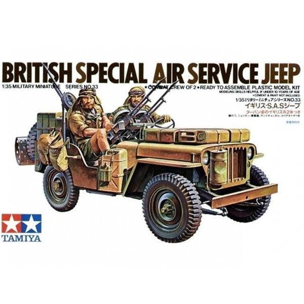 mô hình British Special Air Service Jeep 1/35 Tamiya 35033 chính hãng