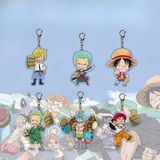  Móc khóa mica One Piece chibi 