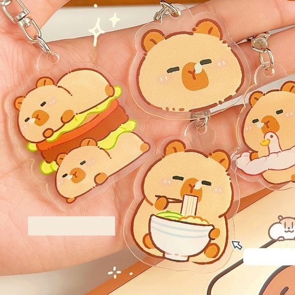  Móc khóa nhựa hình chuột lang nước Capybara Vol 1 