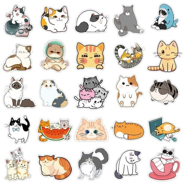  Hình dán sticker những người bạn thú cưng tổng hợp 50 cái Vol 2 