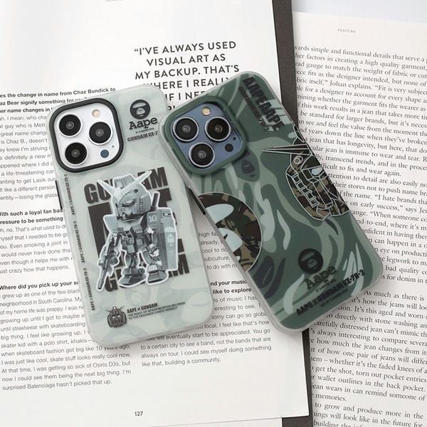  Case ốp cho iPhone 14 Pro hình Gundam x Aape 