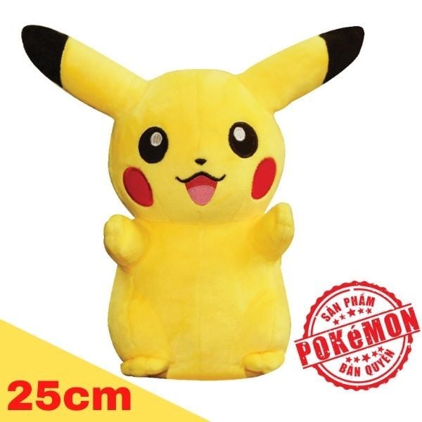  Gấu bông Pokemon Pikachu 25cm - Đồ chơi Pokemon chính hãng 