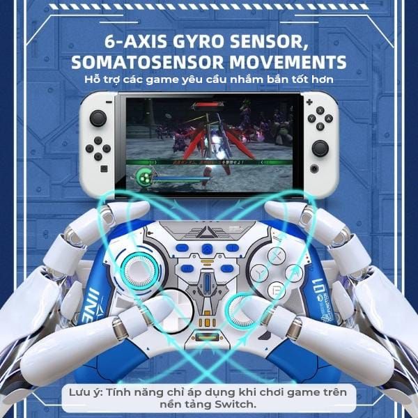  Tay game không dây Pro Controller Nintendo Switch Ares Mecha Orange - IINE L787 