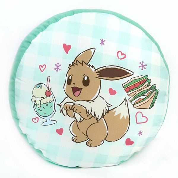 Gối bông Pokemon Reversible Cushion Cafe Art Eevee - Banpresto