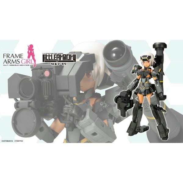  Frame Arms Girl Gourai-Kai Black with FGM148 Type Anti-Tank Missile - Kotobukiya FG154 