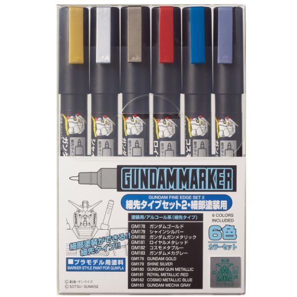  Gundam Marker Fine Edge Set 2 GMS126 - Bút tô màu Gundam 