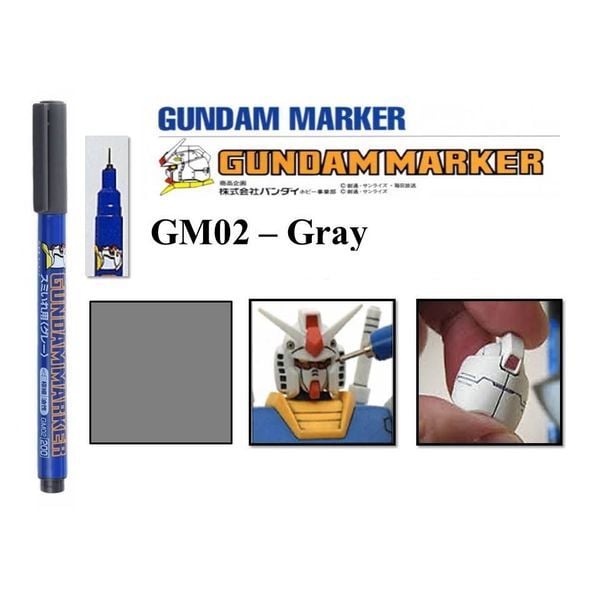 Gundam Marker GM02 - Gray Xám Bút kẻ lằn Gundam chính hãng