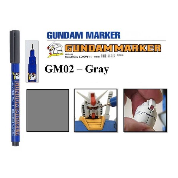  Gundam Marker GM02 - Gray Xám - Bút kẻ lằn Gundam 