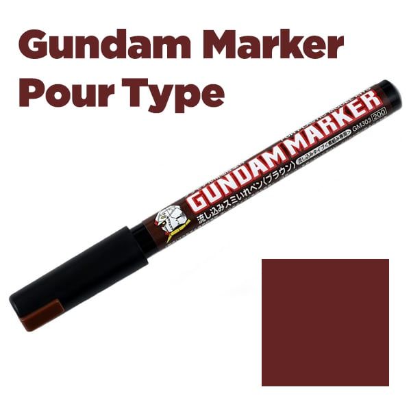  Gundam Marker Pour Type GM303P - Brown Nâu - Bút kẻ chảy 