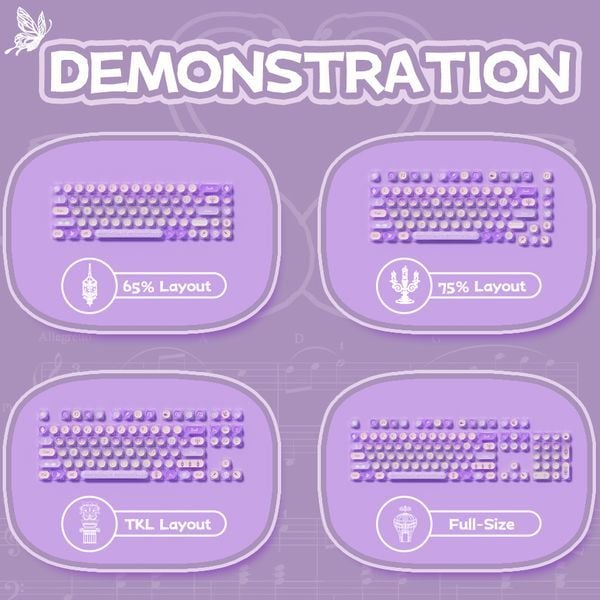  Bộ Keycap bàn phím cơ AKKO Swan Sonata 