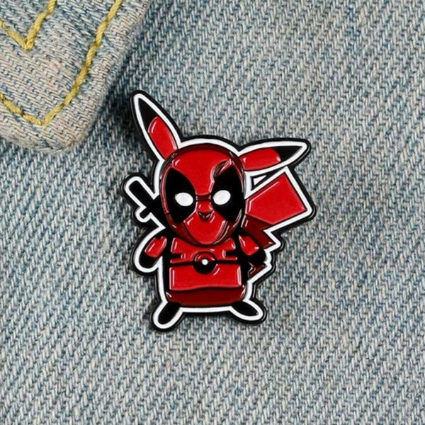  Huy hiệu pin cài áo hình Pikachu Deadpool 