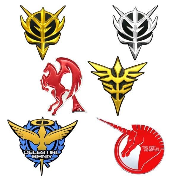  Hình dán Decal Sticker 3D Kim loại logo Mobile Suit Gundam 