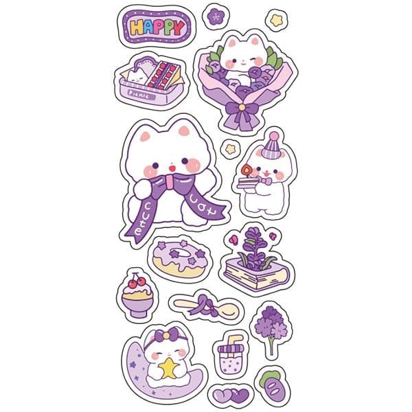 Hình dán Sticker chống nước cỡ lớn phong cách cute Instagram Happy