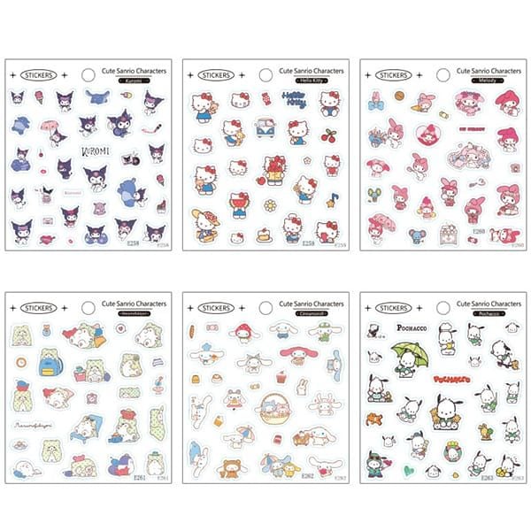 Hình dán Sticker Cute Sanrio Family Characters