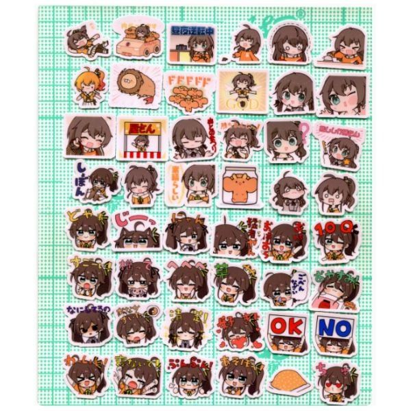  Hình dán sticker emoji biểu cảm Vtuber Hololive 