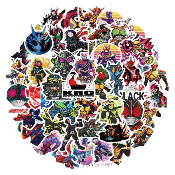  Hình dán sticker Kamen Rider tổng hợp 50 cái 