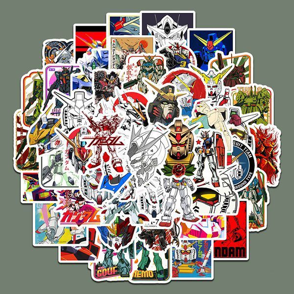  Hình dán Sticker tổng hợp Mobile Suit Gundam 50 cái ngẫu nhiên Set A 