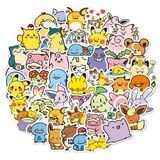  Hình dán Sticker tổng hợp Pokemon Chibi Mẫu A 50 cái ngẫu nhiên 