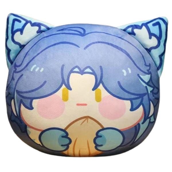 KC104 Zhongli Móc khóa vải thú bông tròn Genshin Impact phụ kiện thời trang game thủ