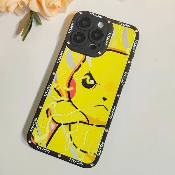  Ốp Điện Thoại iPhone 16 Pro/Pro Max Pokemon Pikachu Phẫn Nộ 