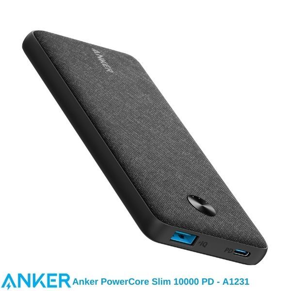 Pin sạc dự phòng Anker PowerCore Slim 10000 PD B2C - UN Black Iteration chính hãng