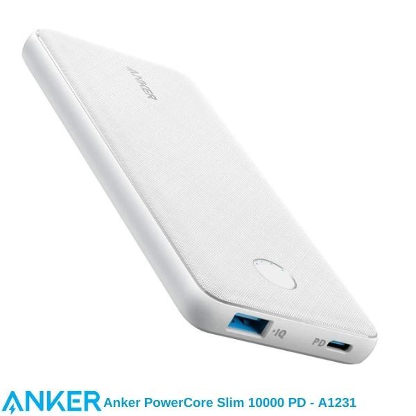  Pin sạc di động Anker PowerCore Slim 10000 PD B2C - UN White Iteration - A1231 