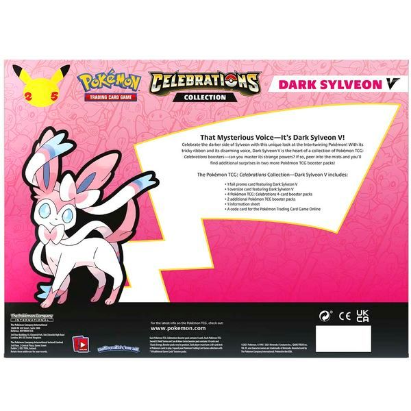 Thẻ bài Pokemon TCG Celebrations Collection Dark Sylveon V chính hãng