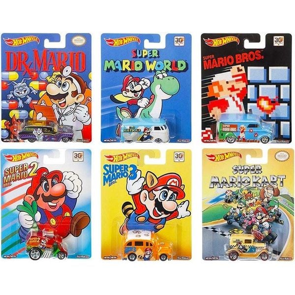 HOT WHEELS POP CULTURE: SUPER MARIO BROS. (COMPLETE SET OF 6)