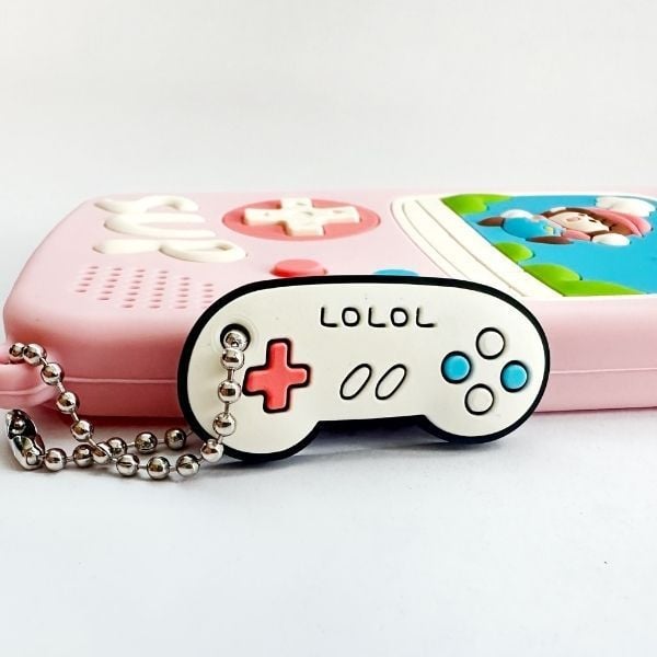 Ốp lưng hình máy game hồng cho iPhone 13 Pro Pro Max