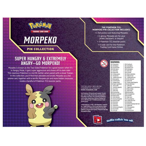  PB122 - Thẻ Bài Pokemon Morpeko Pin Collection 
