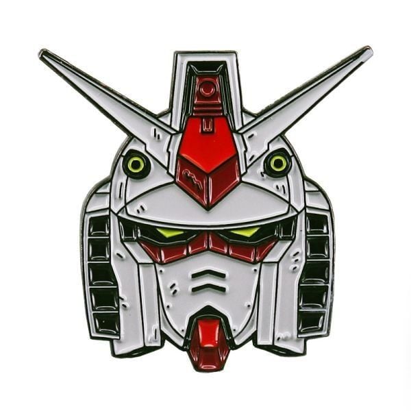 Huy hiệu kim loại cài áo hình đầu Gundam RX-78-2