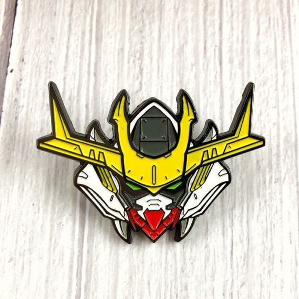  Huy hiệu pin cài áo hình đầu Gundam Barbatos 