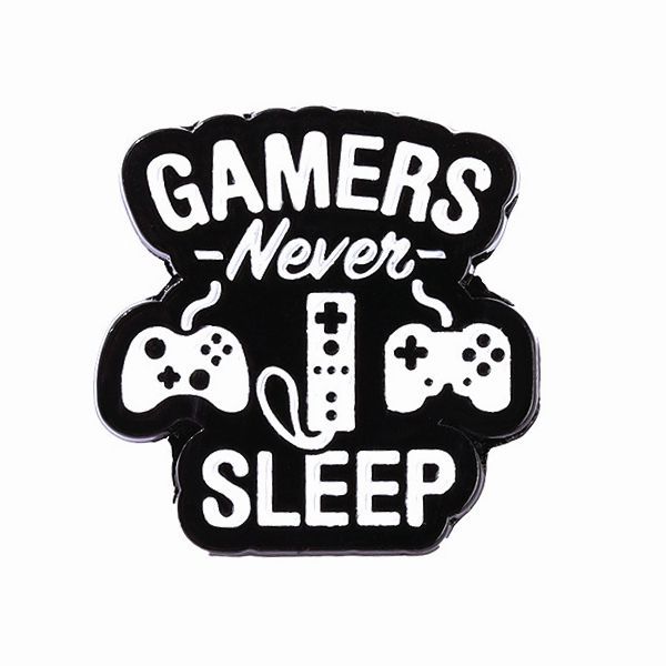  Huy hiệu pin cài áo Icon Gamer Never Sleep Eat Sleep Game 