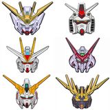  Huy hiệu pin cài áo hình đầu Mobile Suit Gundam 