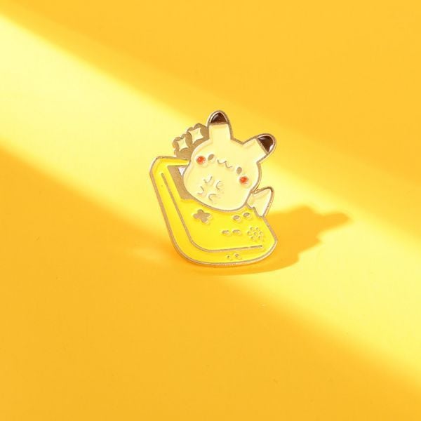 Huy hiệu pin cài áo Pokemon Starter Gameboy Chibi